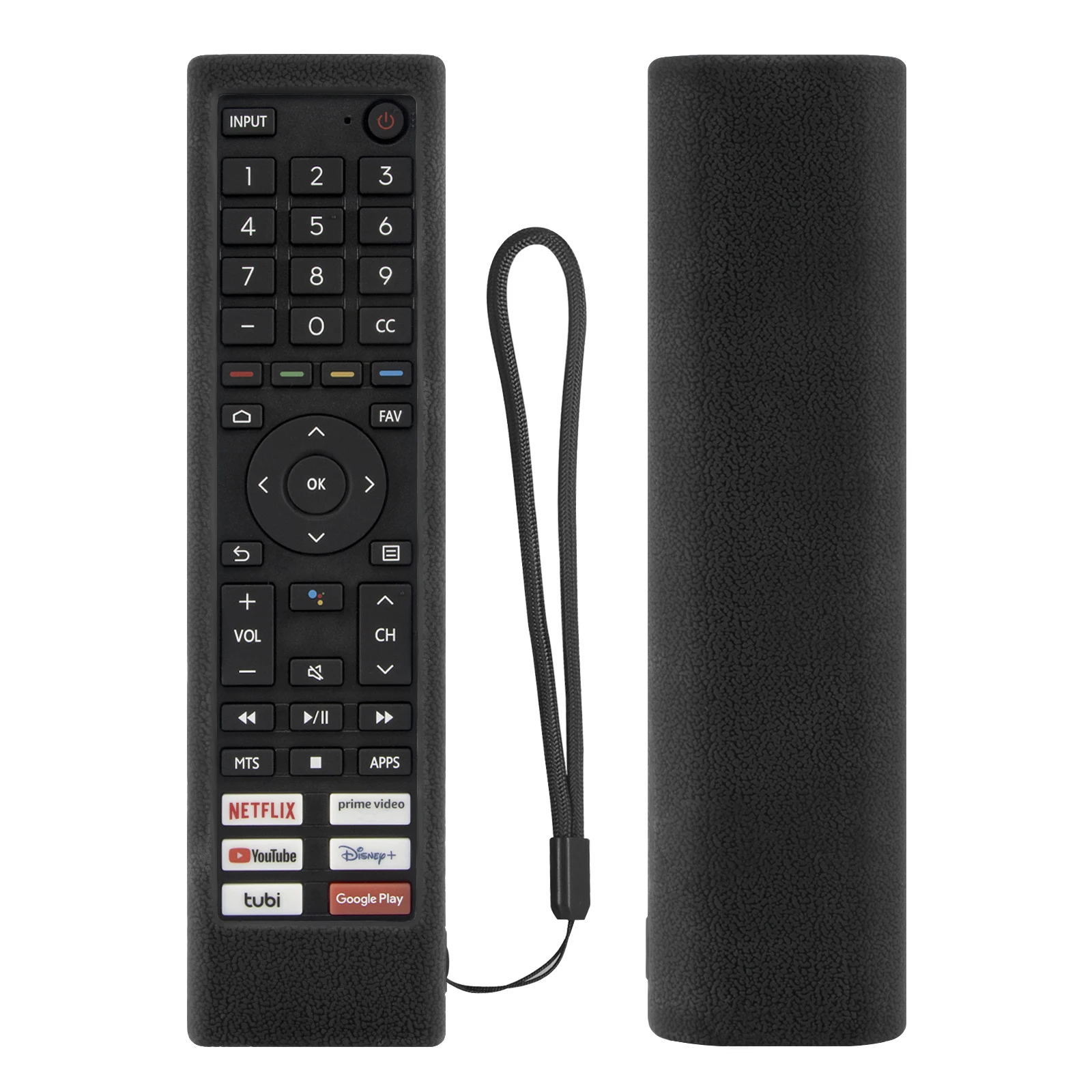 Custodia protettiva in silicone per telecomando Hisense ERF3C80H, ERF3E80H, ERF3B80H, ERF3D80H, custodia protettiva antiurto con cordino (verde acceso