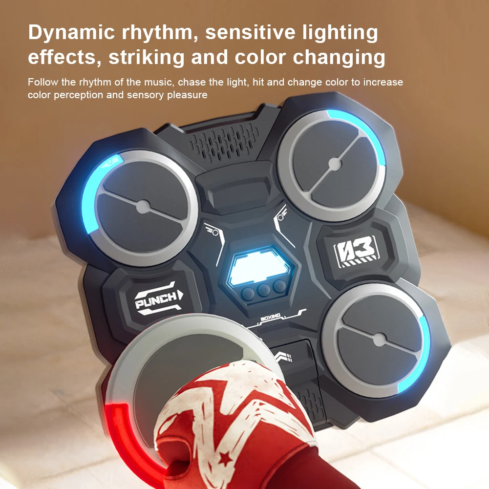 Wall Mounted Music Boxing Machine with Light & Gloves Smart Wall Target Sports Fitness Boxing Trainer Punching Home Exercise Sae1225b5bfc24a73b6c078e464e40cf4Q