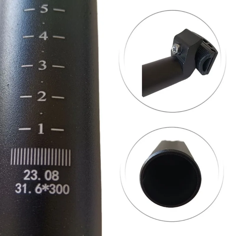 Description Picture 3 of itemBicycle Seatpost 300mm Mountain Bike Seat Tube Aluminum Alloy Integrate Seatpost 25.4 27.2 28.6 30.4 30.8 31.6mm MTB Saddle Post