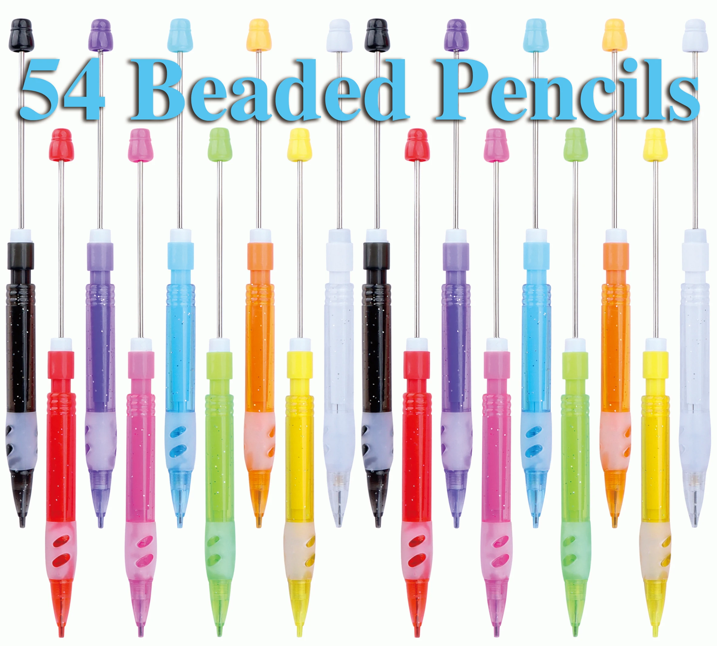 54pcs Beadable Pencil Bead Everlasting Pencils  Pencil for Writing Drawing DIY Gift Home Office School Supplies