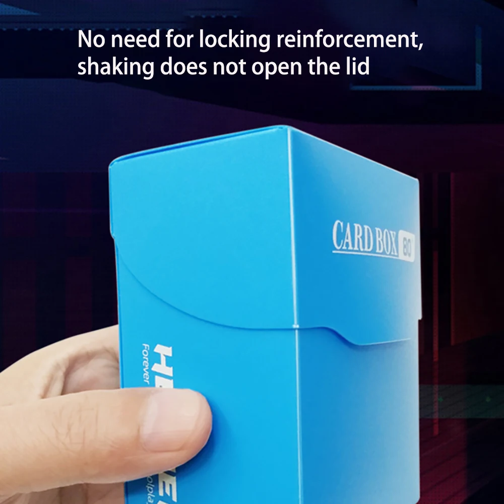 Premium 80+ Card Deck Box - Durable PP Material, Portable & Colorful TCG Storage Case