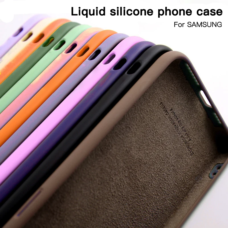 M3C Liquid Silicone Phone Case For Samsung Galaxy A20 A21 A30 A31 A40 A41 A50 A51 A52 A70 A71 A72 4G 5G Soft Protective Cover | Мобильные