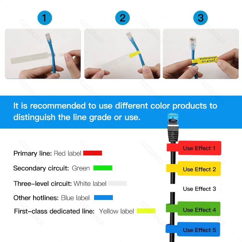 Niimbot Thermal Cable Label Paper Outdoor Waterproof Industrial Fiber Wire Identification Sticker Tape For D11 D110 D101 H1 H1S
