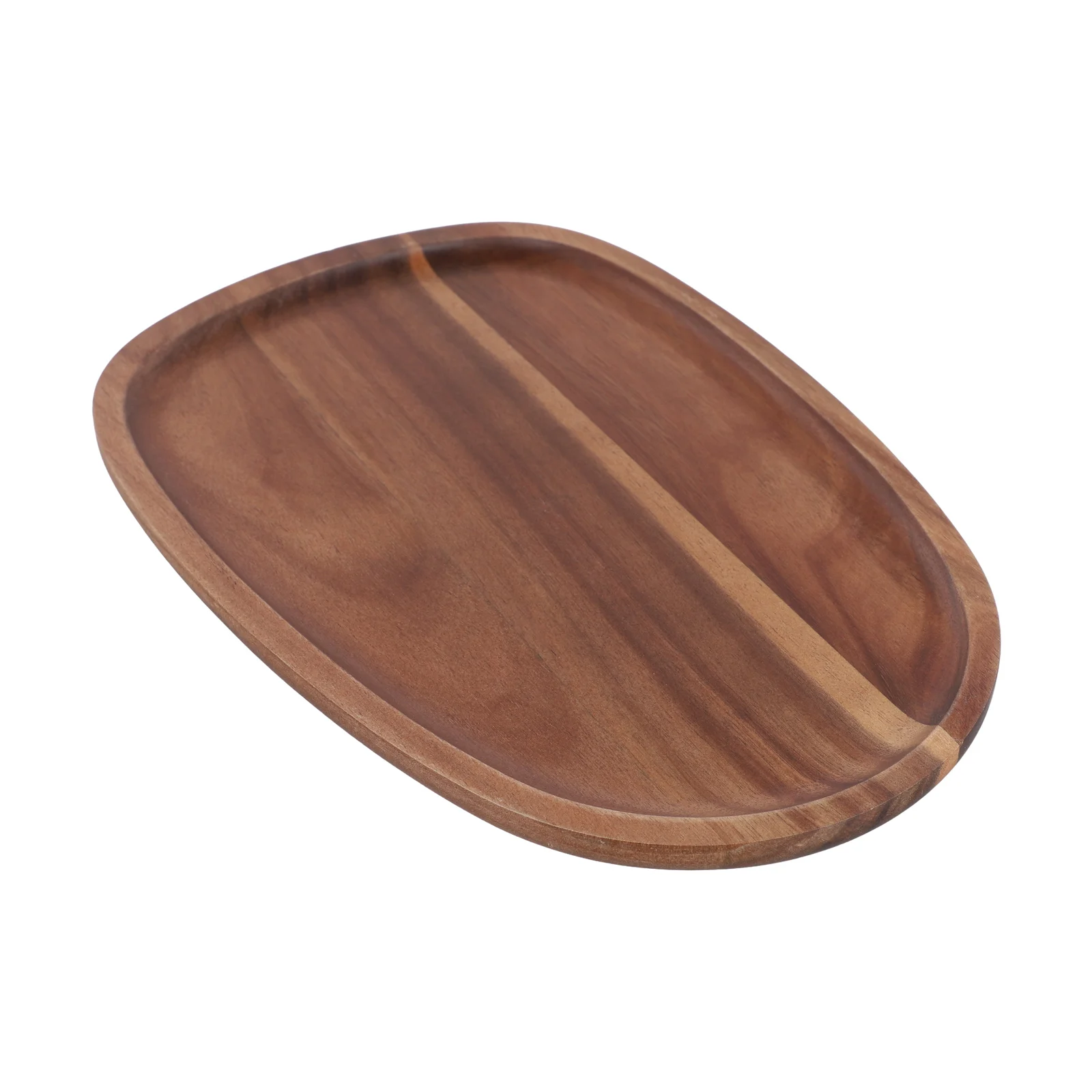 Whole Wood Lovesickness Wood Irregular Oval Solid Wood Pan Plate Fruit Dishes Saucer Tea Tray Dessert Dinner Plate Tableware Set 5