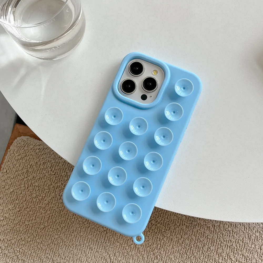 Shockproof Anti-Slip Silicone Phone Case with Suction Cup Design