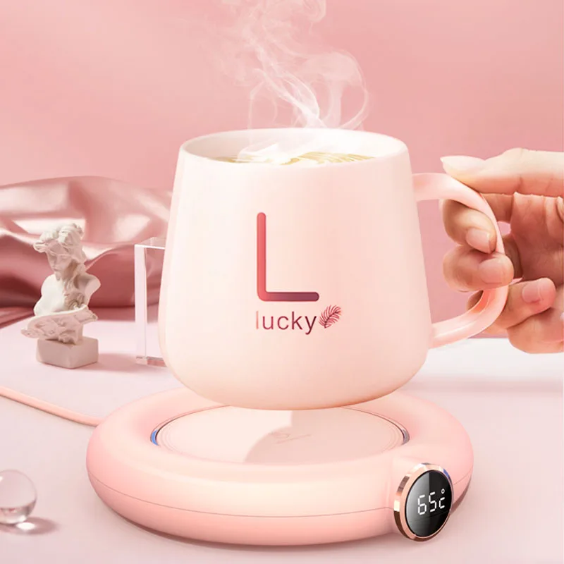 Heating Warm Cup Mat Constant Temperature Coaster 3 Gear Digital