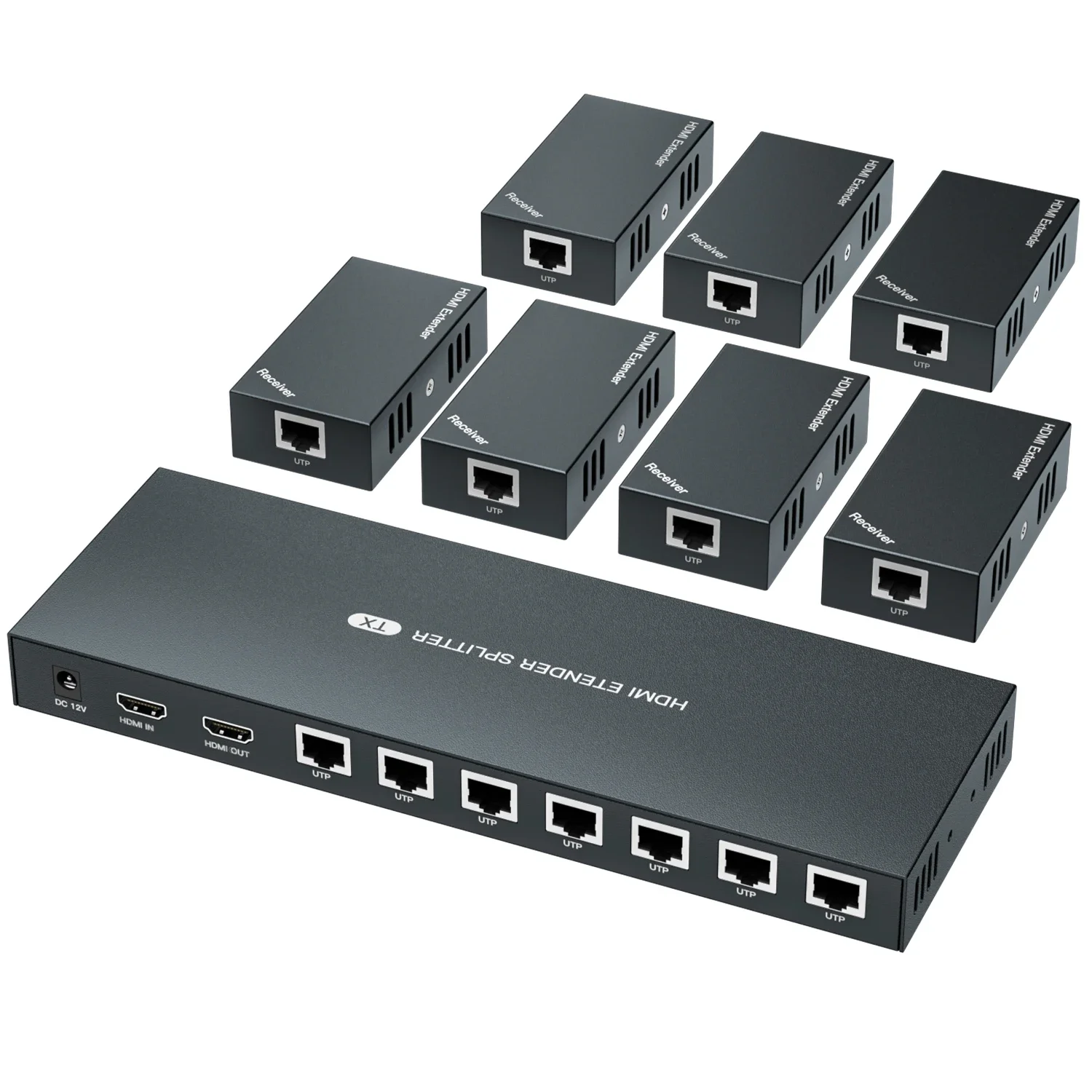 4K Wireles HDMI DVI KVM Ethernet IP RJ45 Cat5 Cat6 kabel światłowodowy Extender nadajnik-odbiornik Adapter 100/200M