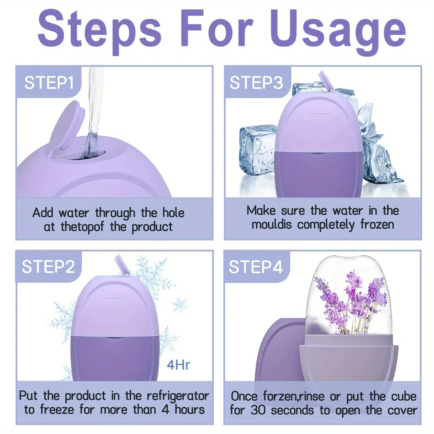 Ice Roller for Face Ice Cube Facial Roller Massager Reusable Silicone Face/Eyes/Neck Ice Mold for Skin Care Ideal Gift for Girls