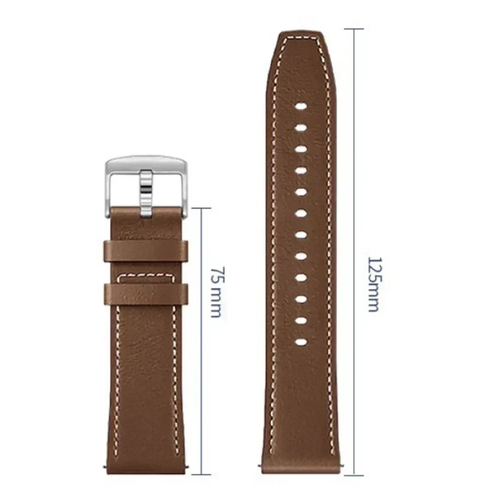 Genuine Leather Watchband - 20mm/22mm - Premium Strap Accessory