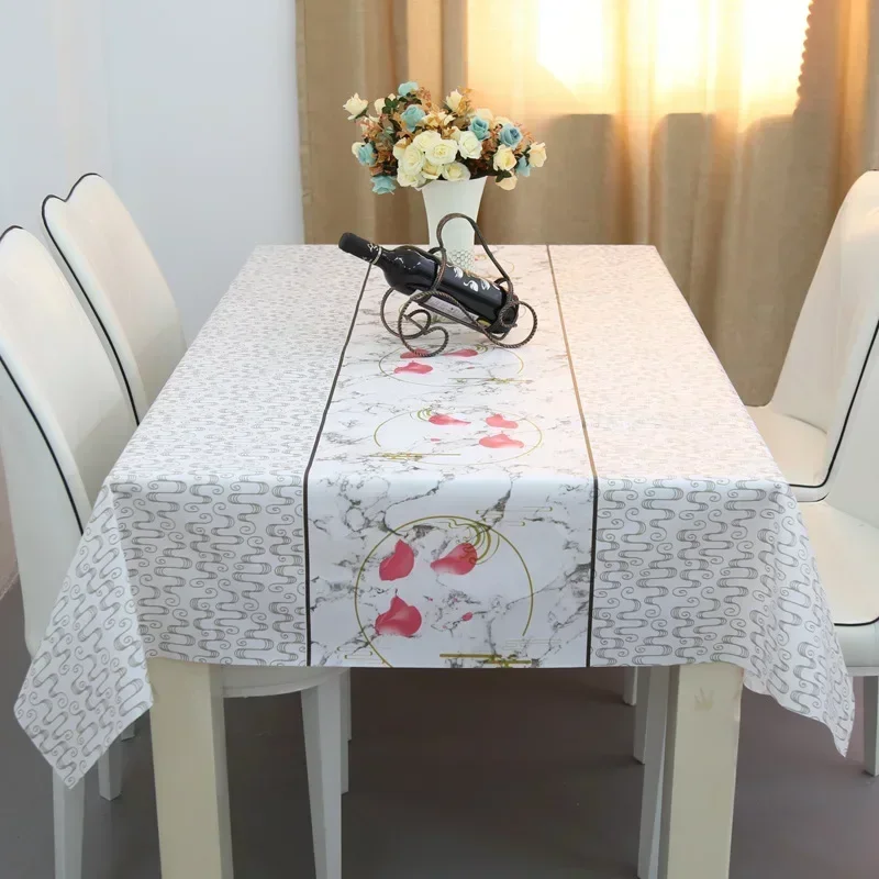 

Dining Table PVC Tablecloth Cloth Printing Tablecloth Decoration Accessories Round