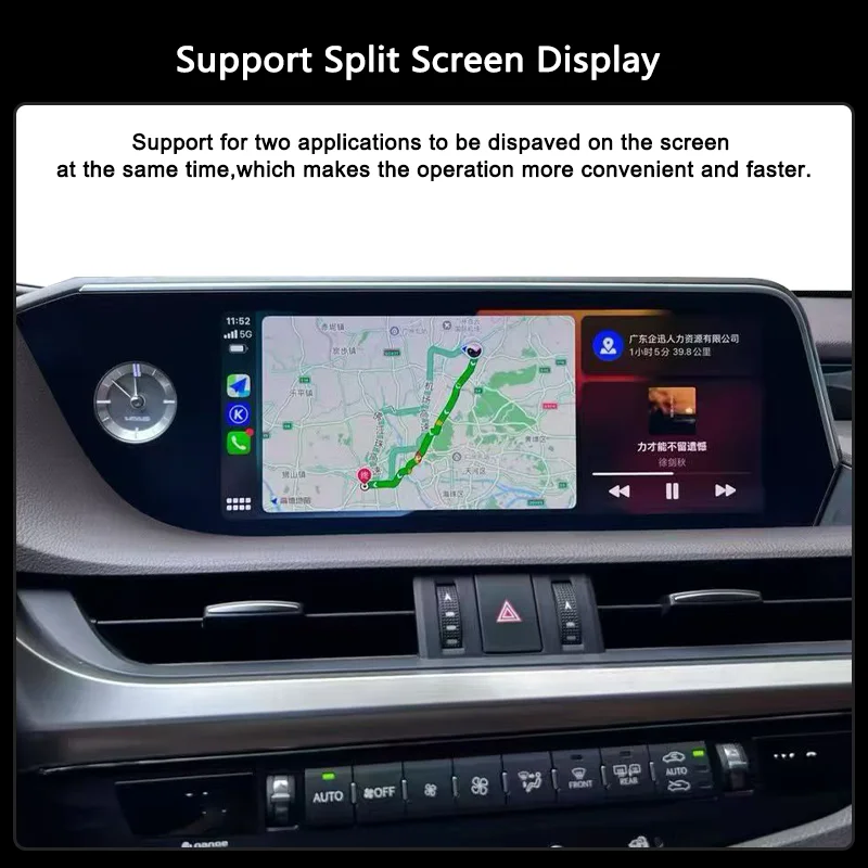 Reproductor Multimedia Android 14 CarPlay para Lexus ES ES200 ES250 ES300H ES350 2018-2021, Radio para Auto que Conserva el Menú Original 5