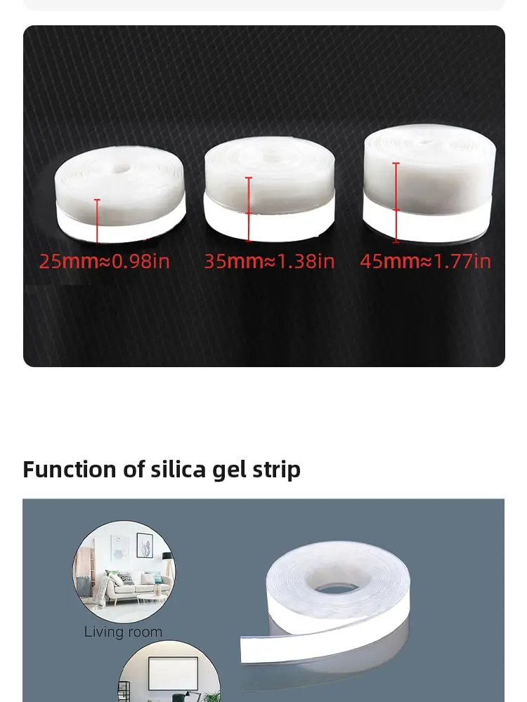 Sae130cac76ec48c6ae2fb1f0ff0fd75e0 5m, Door And Window Seal Rubber Door Seam Soundproof And Windproof Sticker Self Adhesive Door Windscreen Sealing Tape Mallzona