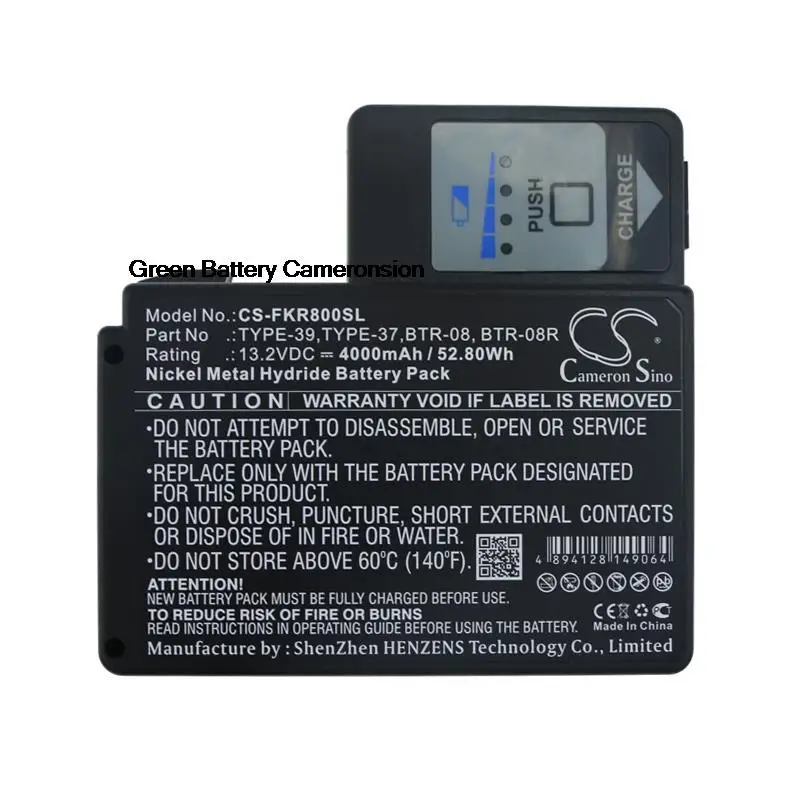 

GreenBattery CameronSino 4000mAh 52.80Wh 13.2V Equipment, Survey, Test for Fujikura FSM-50S,TYPE-39,BTR-08 for Sumitomo BU-66S