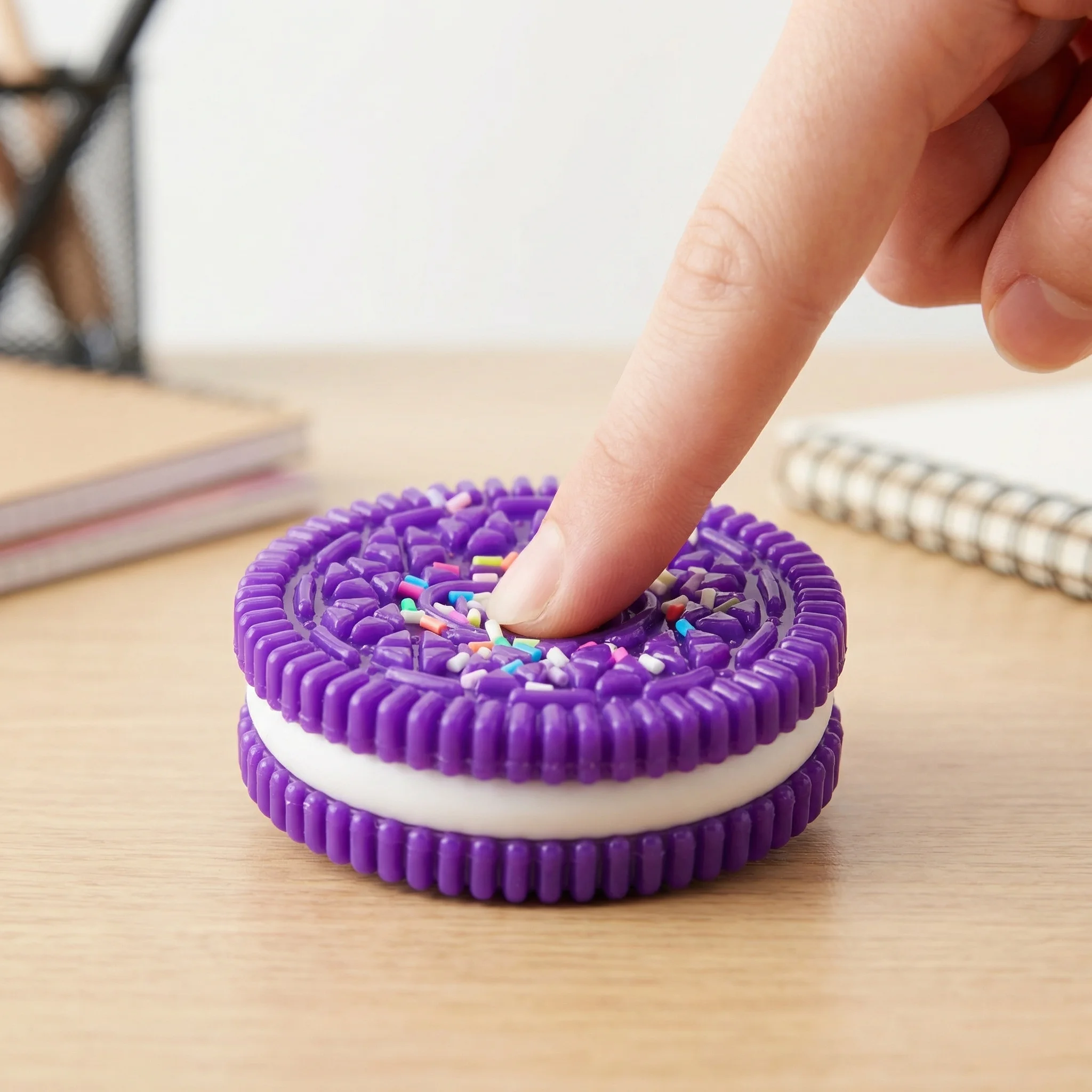 Stress-Relief Cookie-Shaped Squeeze Toy - Cute and Realistic Jelly Stress Reducer