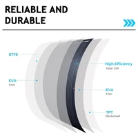 Panneau solaire flexible 100W/200W/300W/400W, étanche IP67, ultra-léger, kit de panneaux solaires hors réseau, chargeur solaire pour balcon, maison, camping-car, camping, alimentation énergétique extérieure 2