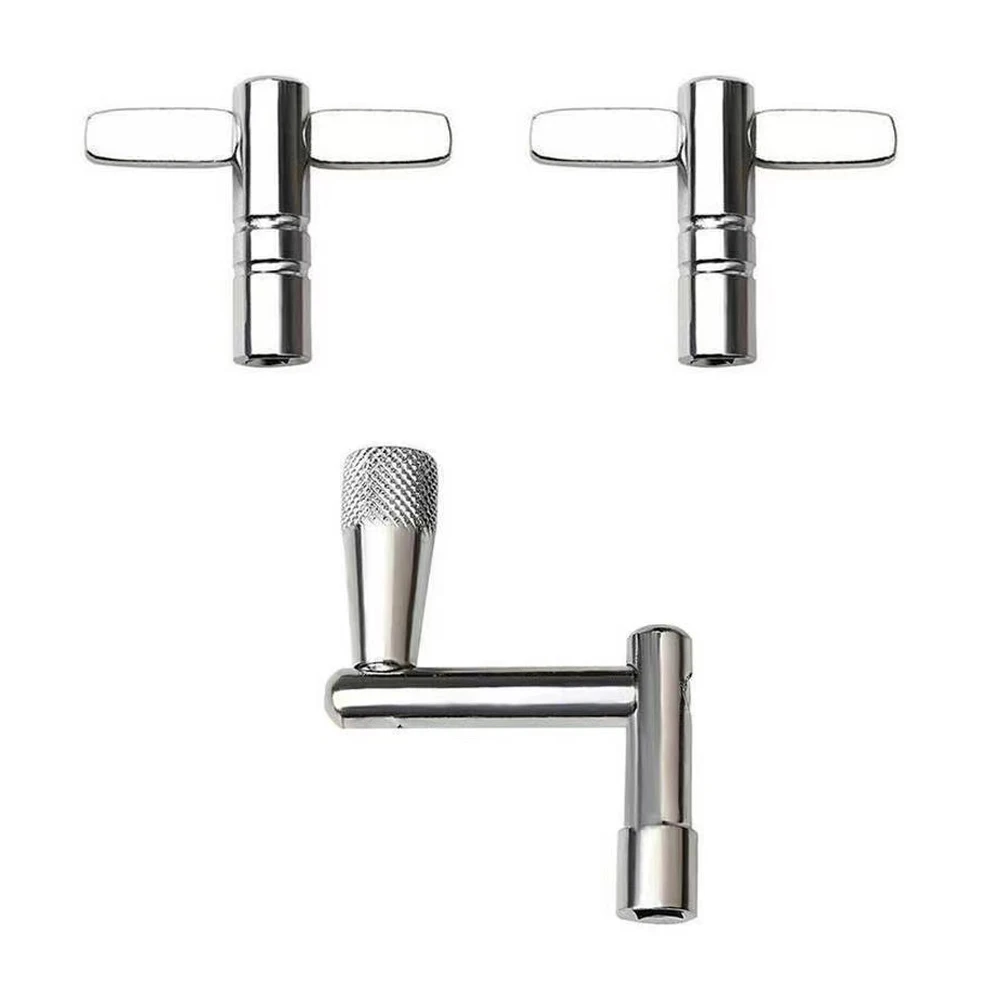 Z-Shaped Silvery Drum Tuning Key - Quick Disassembly & Installation Tool