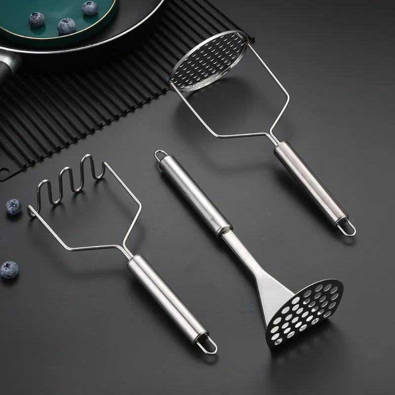 Stainless Steel Potato Masher Manual Pumpkin Grinder Yam Press Multiple Shapes Vegetable Puree Crusher Kitchen Accessories