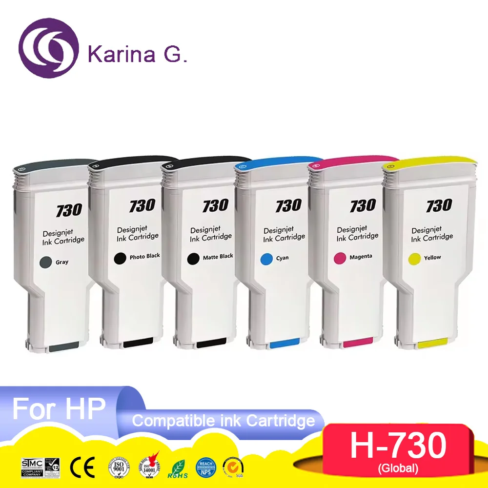 730 P2V71A P2V73A P2V72A P2V70A Premium Color Compatible Ink Cartridge For 730 F