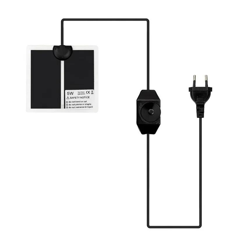 5-7W Rettili Tappetino termico Arrampicata Pet Riscaldamento Cuscinetti caldi Regolatore di temperatura regolabile Tappetini Forniture per rettili Tappetino per animali da arrampicata