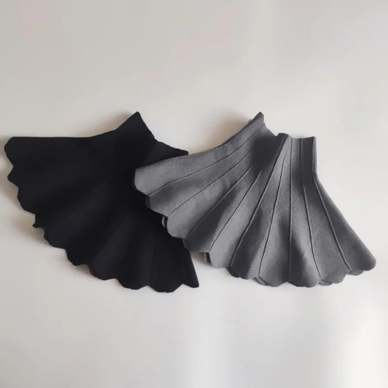 Children Skirts 2-12 Years Baby Toddler Teen Tutus Children School Girls Knit Tutu Skirt Bottoms Solid Pleated Skirts For Kids Children Clothes