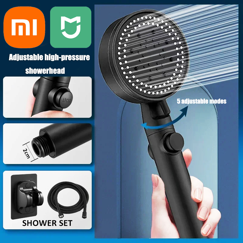 Xiaomi Mijia 5 Modes Adjustable Shower Head Water Saving High Pressure Showerhead Handheld Spray Hangable Bathroom Accessories ï»¿