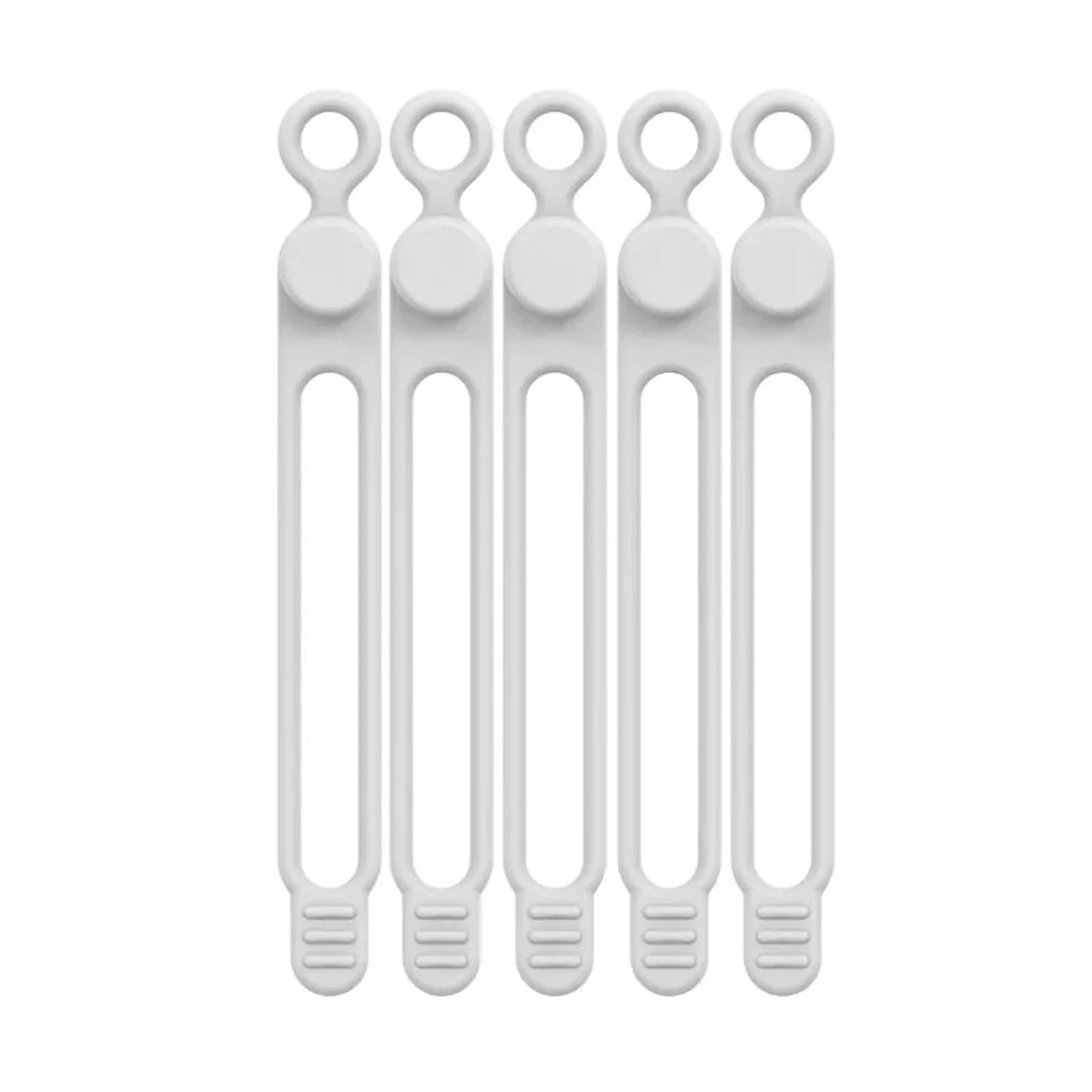 25pcs Reusable Fastening Cable Ties Cord Organizer for Headphones Mouse Cable Winder Portable Soft Silicone Wire Organizer Tie