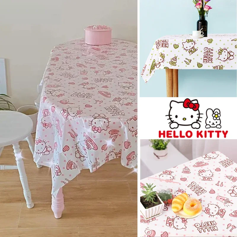 Hello-Kitty-Tablecloth-Cute-Cartoon-Home-Oil-proof-Water-Proof-Table ...