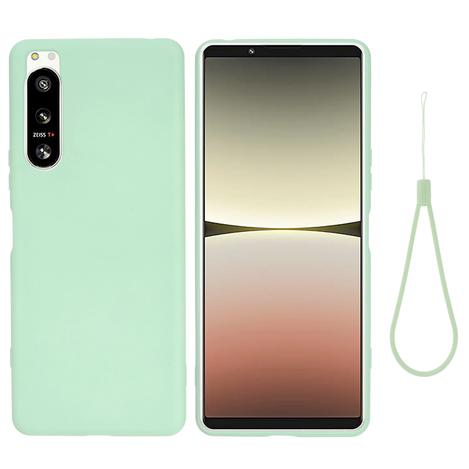 Premium Liquid Silicone Lanyard Phone Case - Soft Gel Rubber Cover