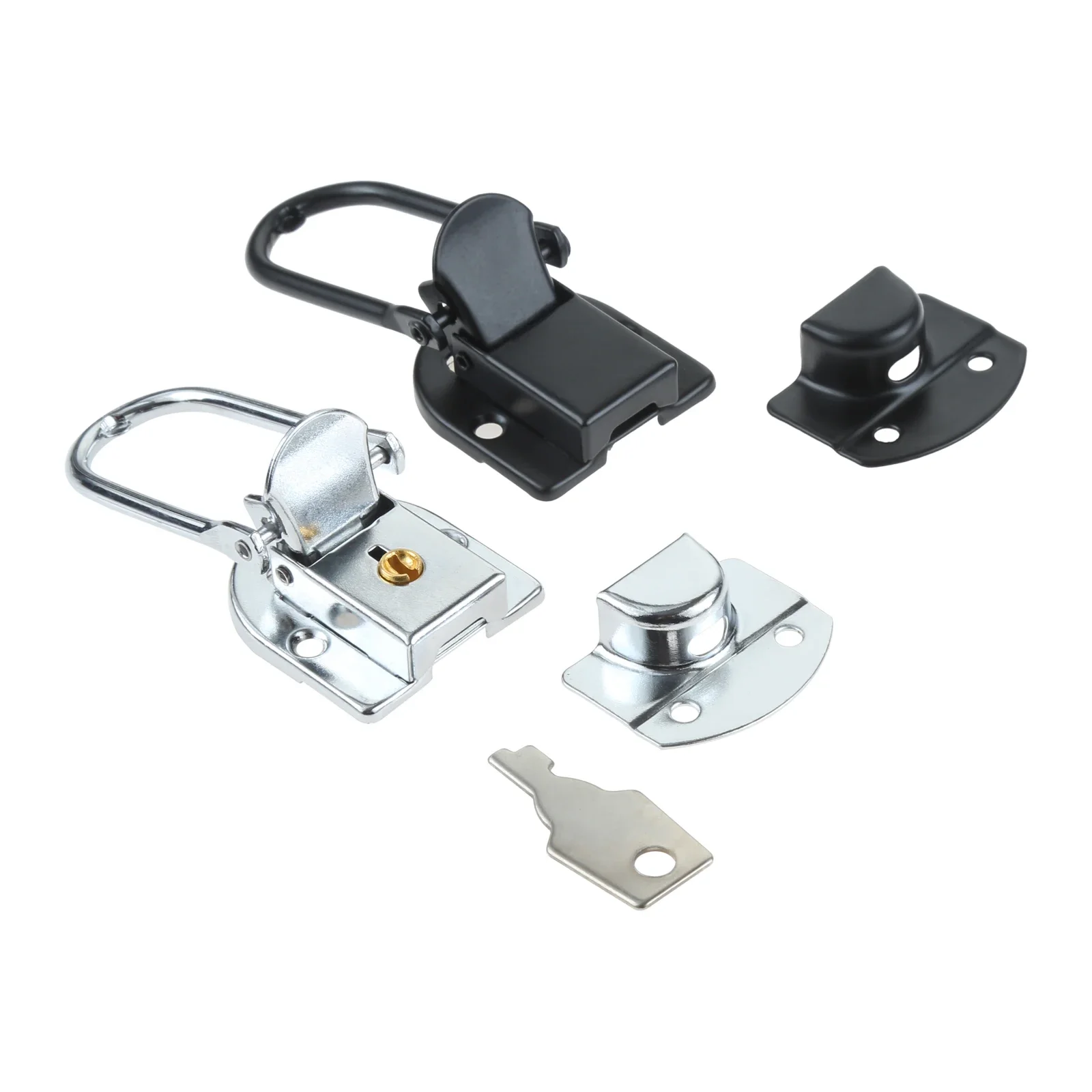 69*34mm Metal Box Latch Hasp with/without Key Safety Lock Buckle Aviation Case Electric Cabinets Toolbox Locker Wooden Furniture