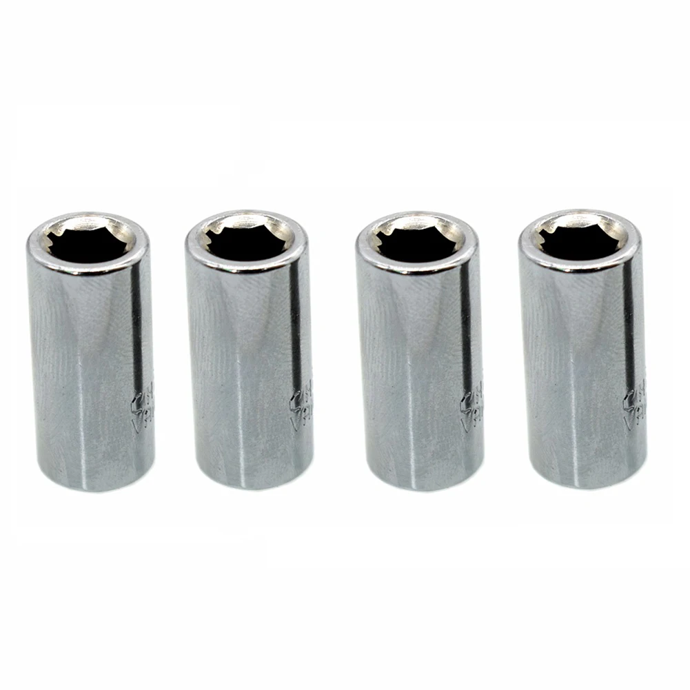 4PCS 1/4" Square Drive To 1/4" Hex Socket Bits Converter Screwdriver Bit Adapter For Screwdriver Bit Socket Adapter Step Drill 5