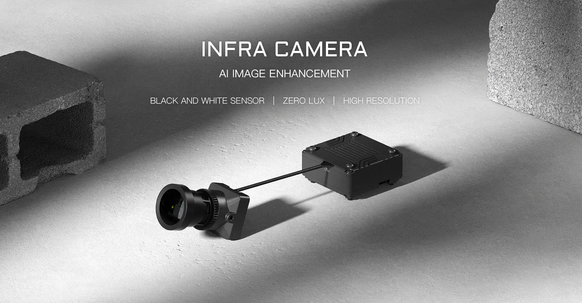 Description Picture 2 of itemOriginal CADDXFPV Infra Camera for DIY FPV Drone AI Image Enhancement Black and White Sensor 16 : 9 4 : 3 Free Switching CADDX