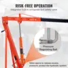 Long Ram Jack, 8 Ton Engine Hoist Cylinder with Air Pump and Single Piston Pump, Hydraulic Ram Cylinder Clevis B 6