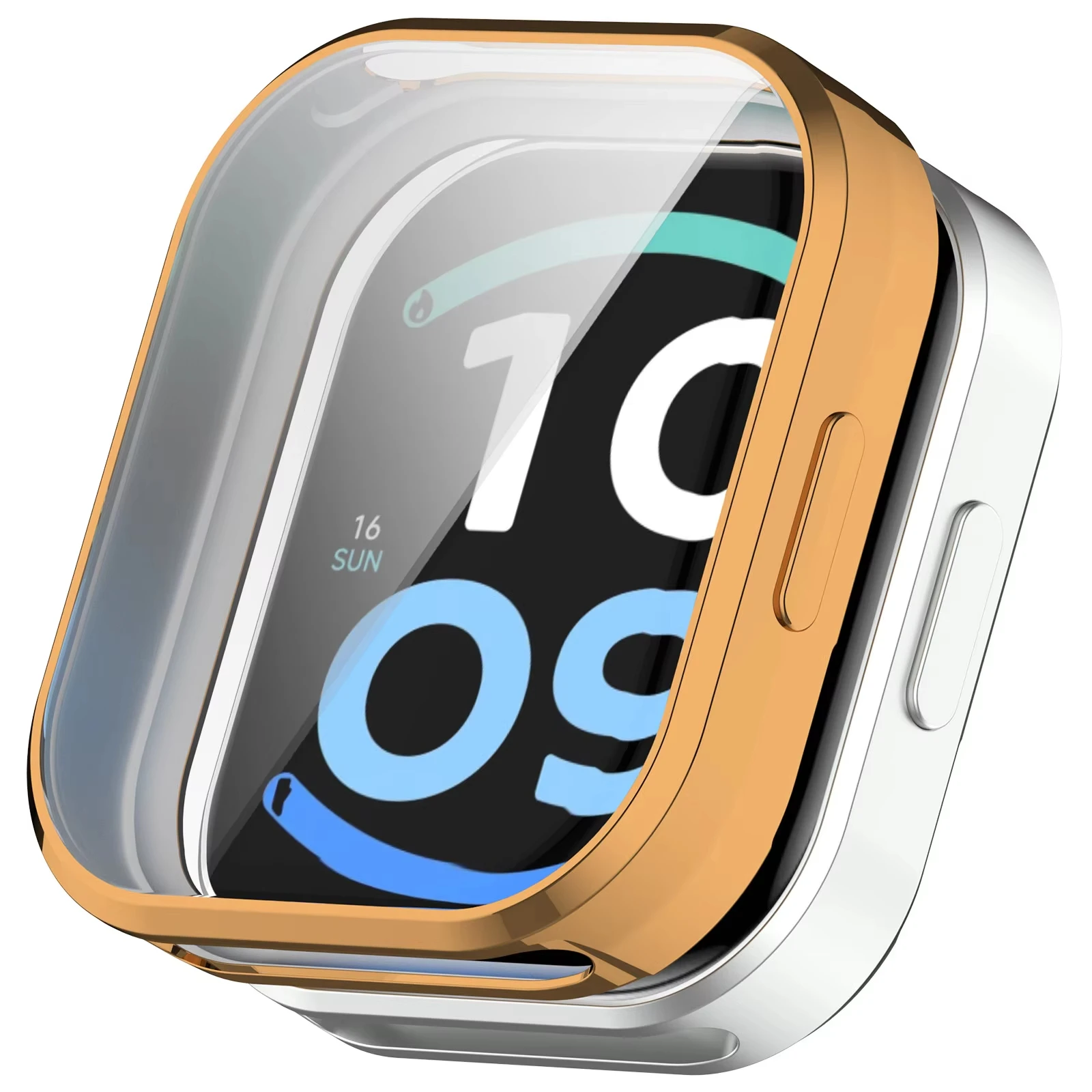 Premium Glass PC Case with Anti-Scratch Bumper - Protective Cover for Smartwatch Accessories
