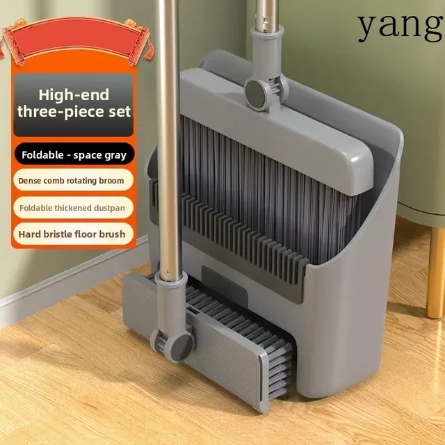 Escoba y Recogedor Plegable 3 en 1 | Acero Inoxidable