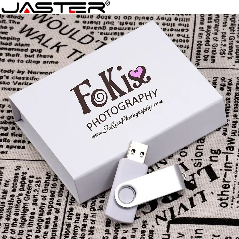 JASTER USB Flash Drive 8GB-64GB Free Custom LOGO Swivel OTG With Box USB 2.0 Business Gift usb flash drive flash drive