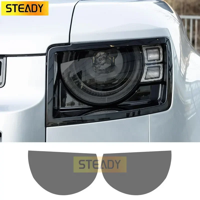 

2 шт., прозрачные ТПУ наклейки для передних фар Land Rover Defender L663 2020 2021 2022