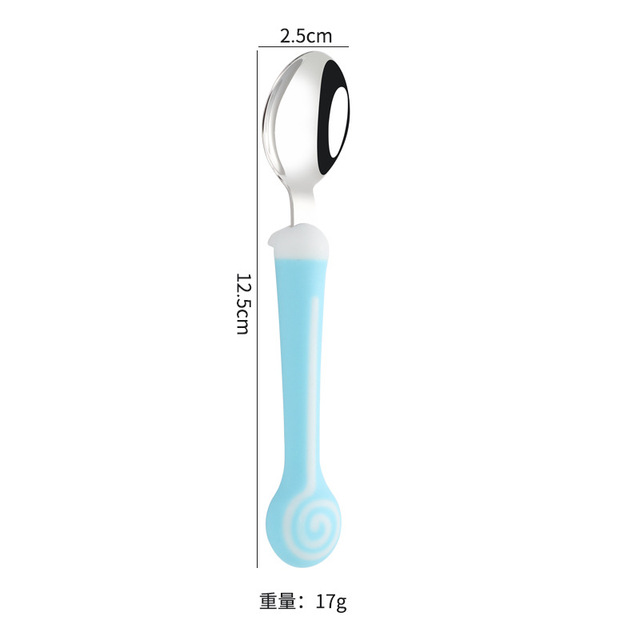 Gadgets Lollipop Baby Spoon Fork Children Utensil Stainless Steel Toddler Dinnerware Cutlery Infant Feeding Tableware