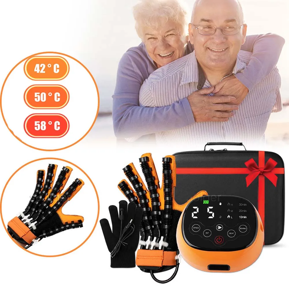 

Heating Rehabilitation Robot Glove Hand Trainer Finger Strengthener Exercise Stroke Hand Therapy Equipment Function Recover