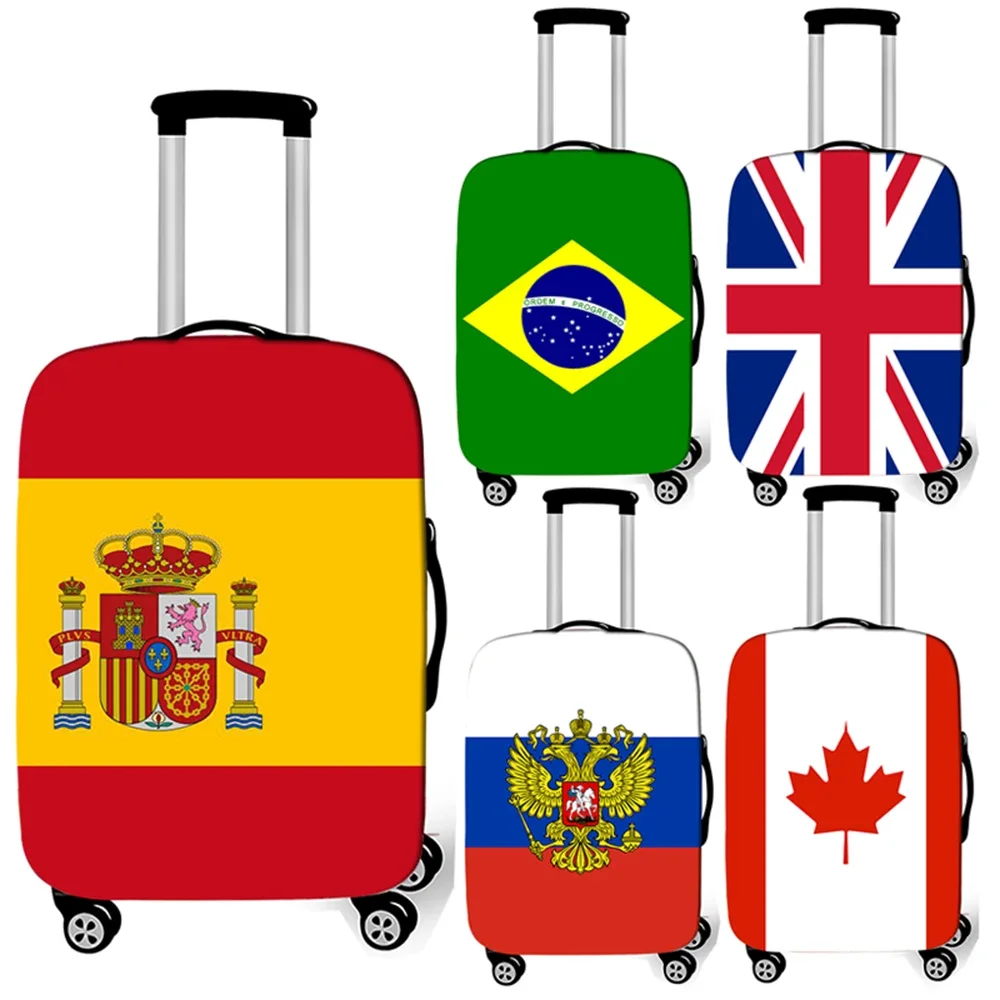 National Flag Print Luggage Cover Elastic Suitcase Protective Covers Anti-dust Travel Baggage Trolley Case Cover luggage cover