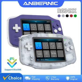 ANBERNIC RG34XX Console di gioco portatile retrò 3.4" IPS Linux Lettore di videogiochi 64 bit 3500mAh Supporta lo streaming WIFI Bluetooth 1