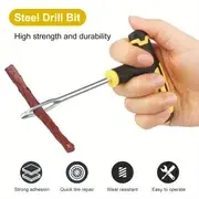 8pcs tire repair kit tire plug kit to fix punctures and plug flats patch tire repair tools set for cars motorcycles trucks tractor details 1