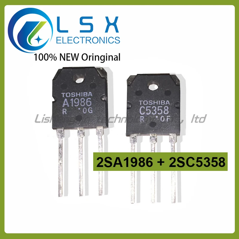 

5Pairs(10PCS) 2SA1986 A1986 + 2SC5358 C5358 TO-247 15A 230V Original In Stock Fast Shipping Quality guarantee