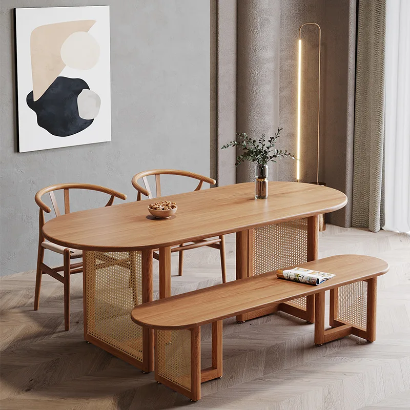 

Patio Unique Gloss Dining Table Round Wood Nordic Wooden Coffee Table Console Center Hall Tavolo Pranzo Restaurant Furiture