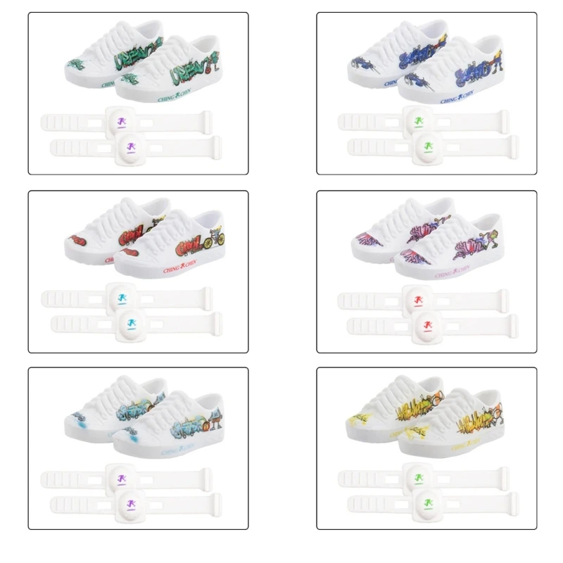 Mini Finger Knee Pad/Finger Shoes for Finger Skateboard Toy Adult Kids Fingerboard/Scooter Tiny Shoes Teens Novelty Toy