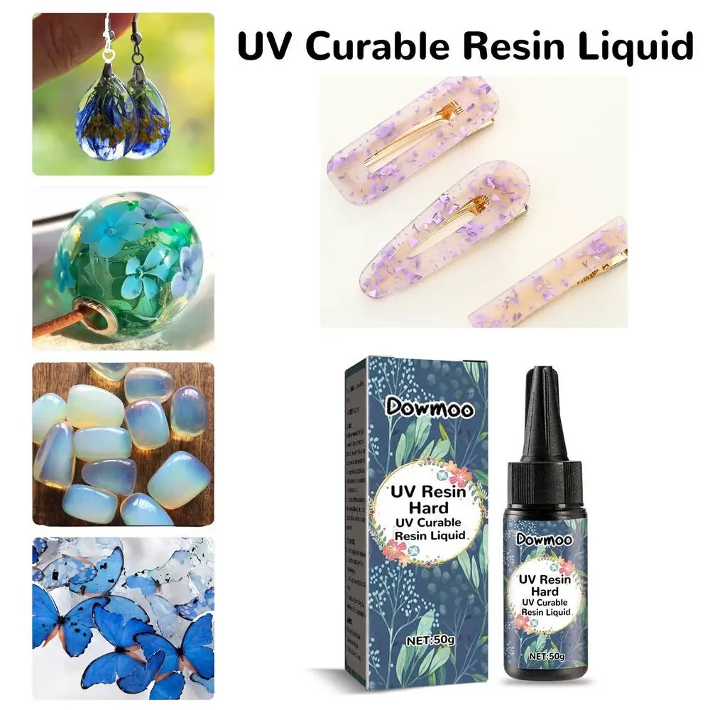 Description Picture 5 of itemEpoxy Resin Hard Glue UV Resin Clear DIY Resin Craft 50g Crystal Clear Fast Curing Resin, DIY Crafts Glue for Handmade Jewelry