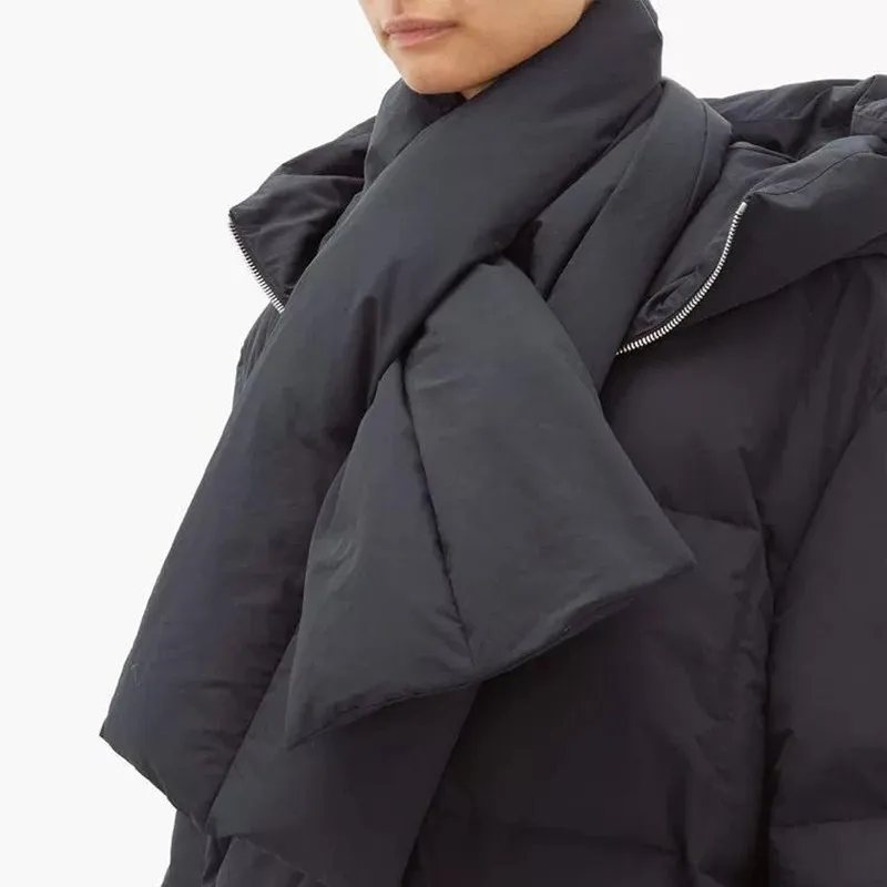 Winter Down Scarf Women Men Warm Thicken Puffy Scarf Collar Ring Thick Warm Solid Scarve Neck Warmer Stuff Scarves Echarpe Femme 6