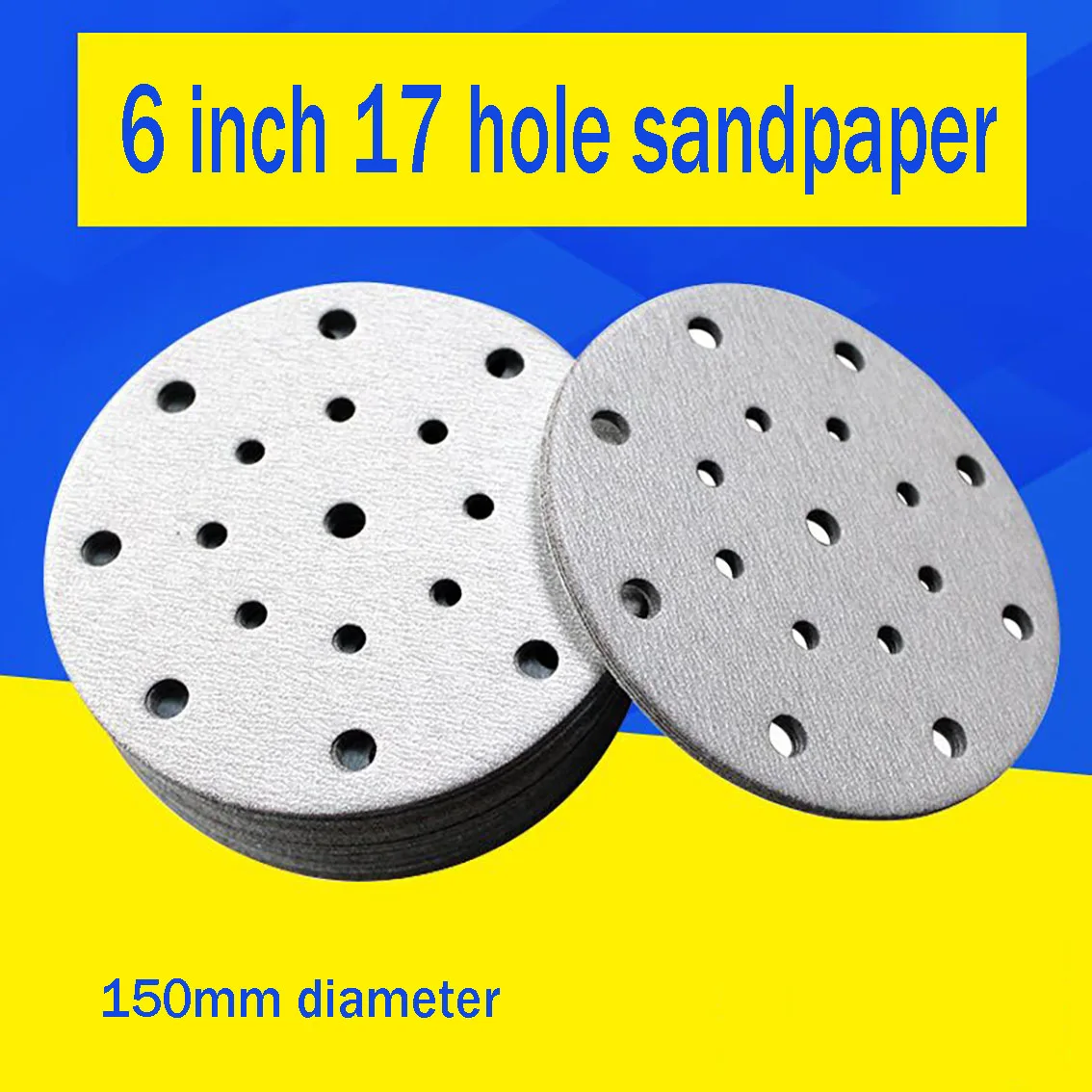 드레멜 로터리 도구 사포용 연마 패드 키트, 샌딩 디스크, 600-5000 그릿, 6 인치, 150mm, 17 홀 