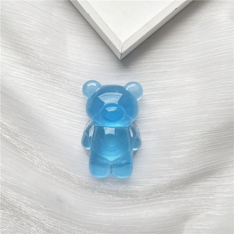 Bear Phone Grip Holder Foldable Finger Rring Buckle Grip Bracket Solid Color Air Sac Creative Desktop Grip Holder Korea Net Red car cup phone holder Holders & Stands