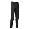 European and American Fashion Jeans 8520 High Street Fashion Brand Street Torn Patch Jeans Slim Stretch Jeans for Men 2