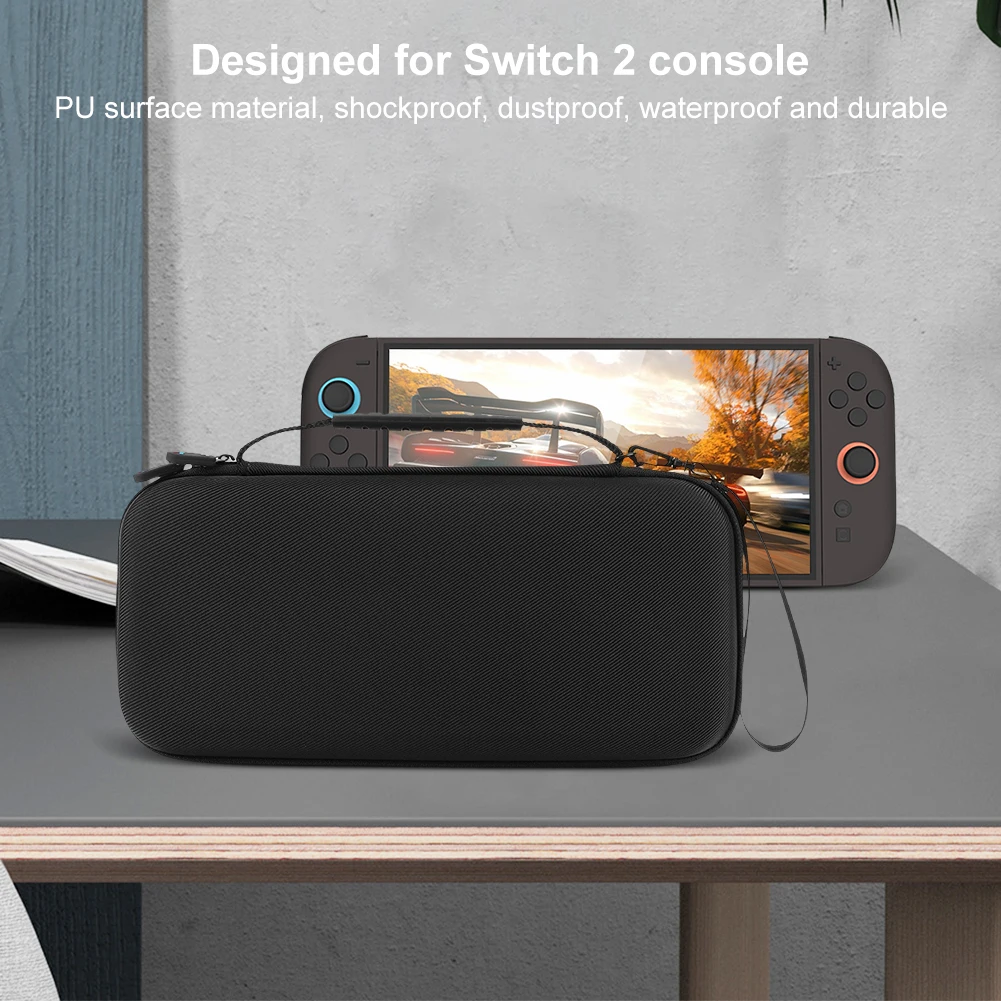 For Switch 2 EVA Carrying Case Portable Storage Bag With 10 Game Cards Pocket Organizer Bag For Nintendo Switch 2 Game Console